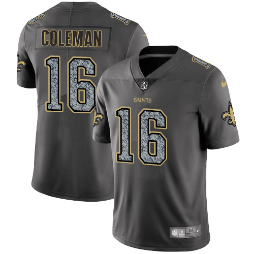 Nike Saints #16 Brandon Coleman Gray Static Men's Stitched NFL Vapor Untouchable Limited Jersey